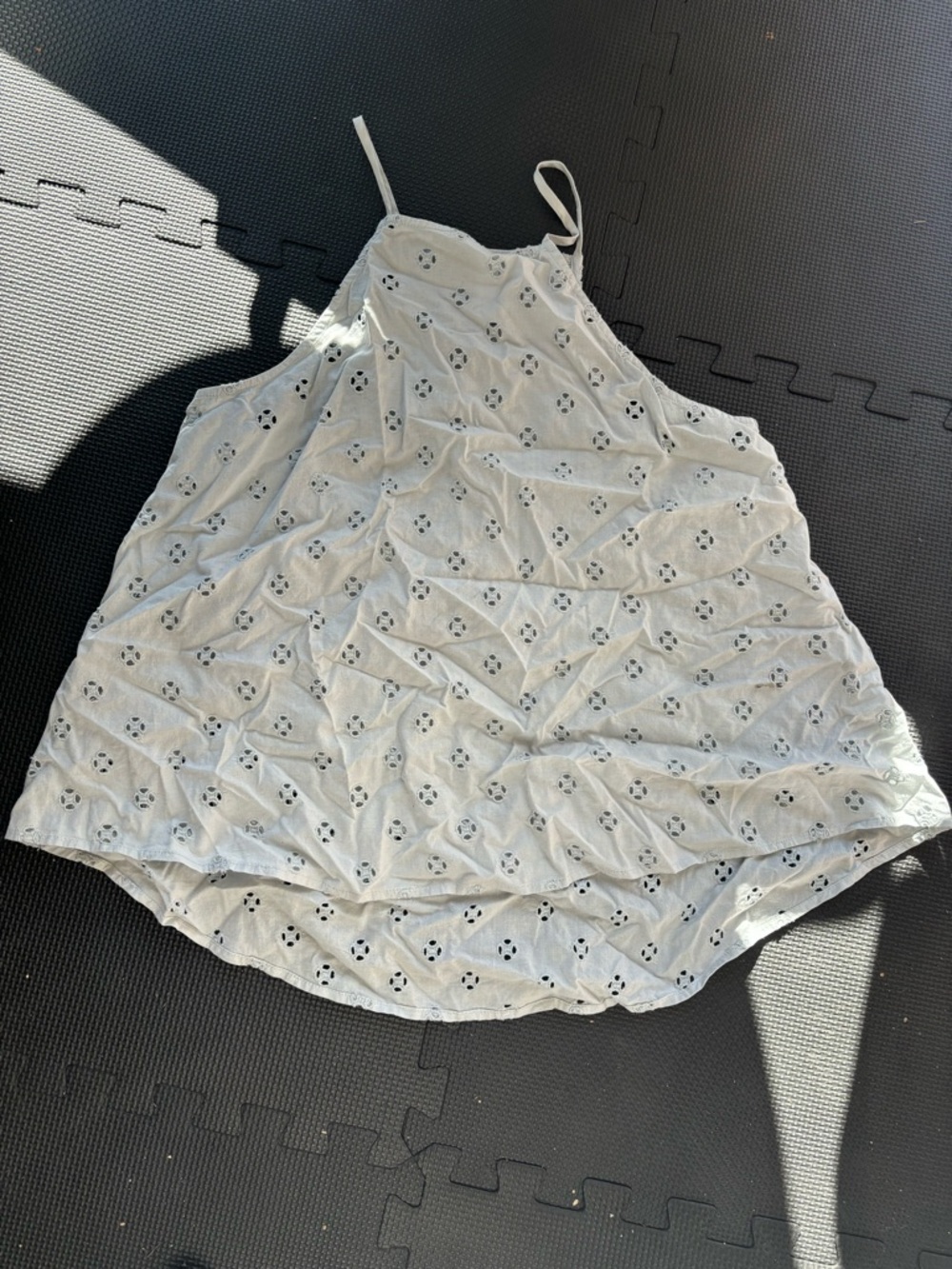 bp light blue Eyelet Spaghetti Strap Tank
